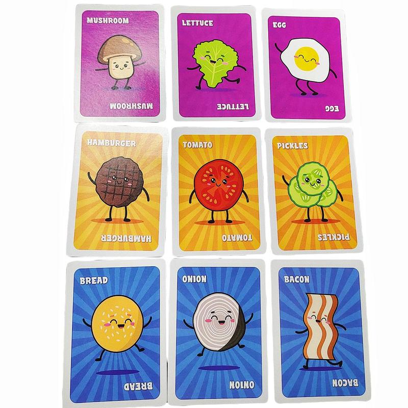 Slap Burger Game, 1 Box Funny Slap Burger Game Card, Creative Party Gift, Holiday Accessory, Birthday Party Supplies, Party Accessory