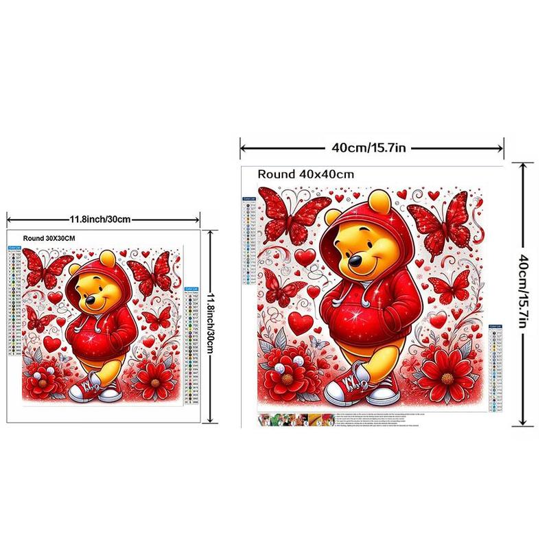 Cartoon Bear Pattern DIY Diamond Arts Colorful Painting Kit without Frame, DIY 5D Diamond Arts Colorful Painting Kit, Wall Art Decor for Home