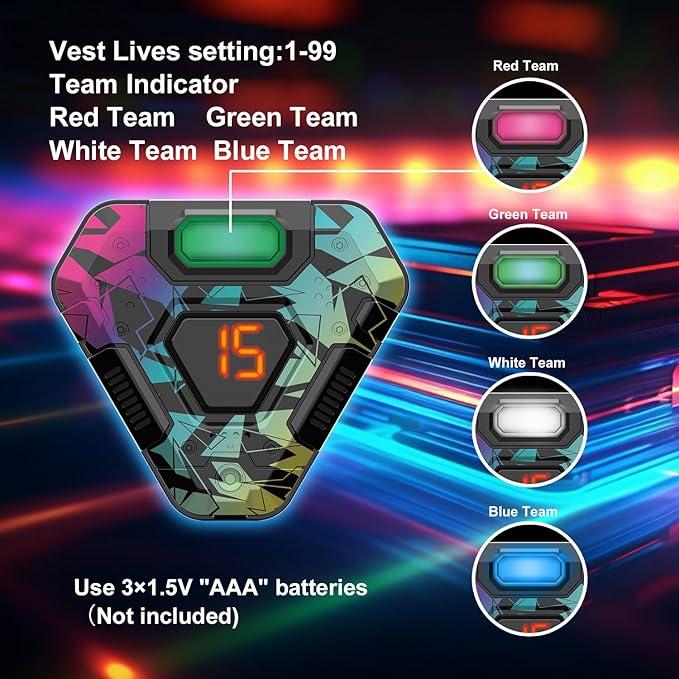 Laser Tag Set 2 Piece Set, Kids Indoor and Outdoor Games Lazer Tag Game, Gift Ideas for Kids Teens and Adults, Cool Toys for Teens 8 9 10 11 12 + Years Old Boys and Girls