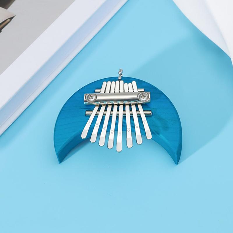 8-tone Moon Shaped Mini Thumb Piano, Portable Kalimba Finger Piano, Musical Instrument For Beginners