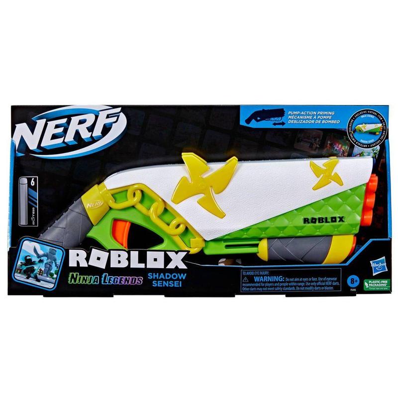 NERF Roblox Ninja Legends - Shadow Sensei Dart Blaster - Easy To Use: Just pull