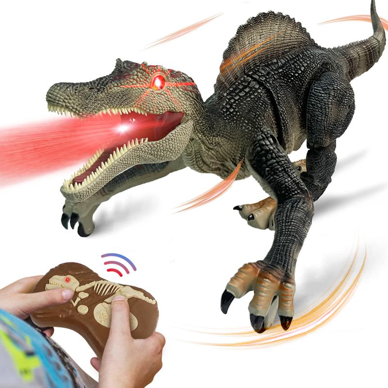 Remote Control Jurassic Dino: Spinosaurus vs T-Rex, Swift Movement & Water Spray, Ideal Boys' Gift