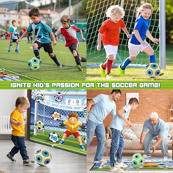 Soccer Ball Games for Kids, Soccer Goal Game with 3 Inflatable Velcro Balls, Indoor and Outdoor Backyard Games Toys for Ages 5-7 8-12, Soccer Gifts for 3 4 5 6 7 8 Year Old Boy Toys basketball toy