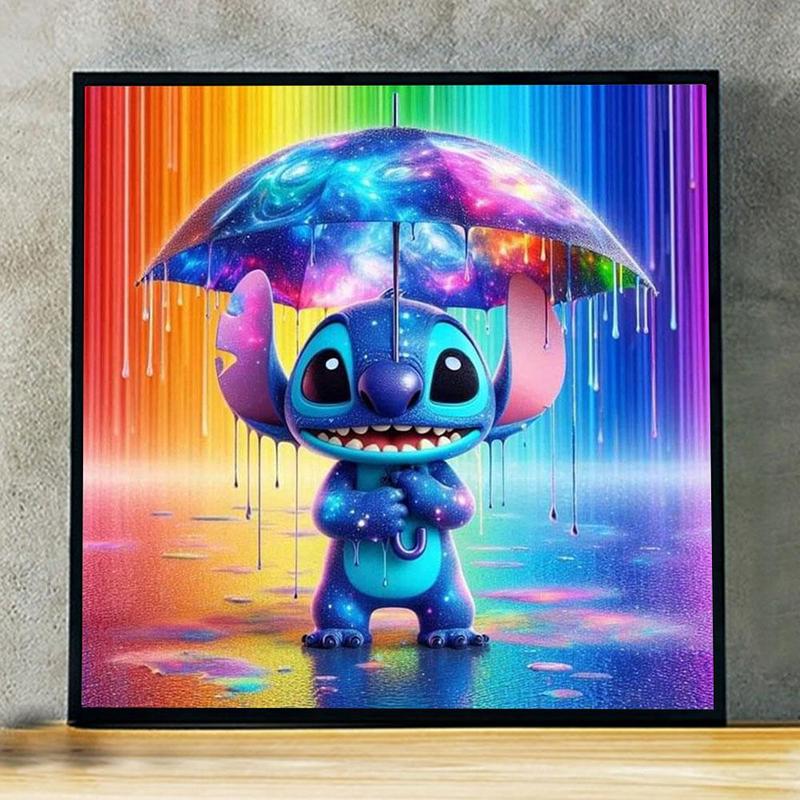 Stitch Pattern Diamond Arts Colorful Painting Kit without Frame, 5D Diamond Art Decorative Picture for Christmas Gift, DIY Wall Art Ornaments for Gifts