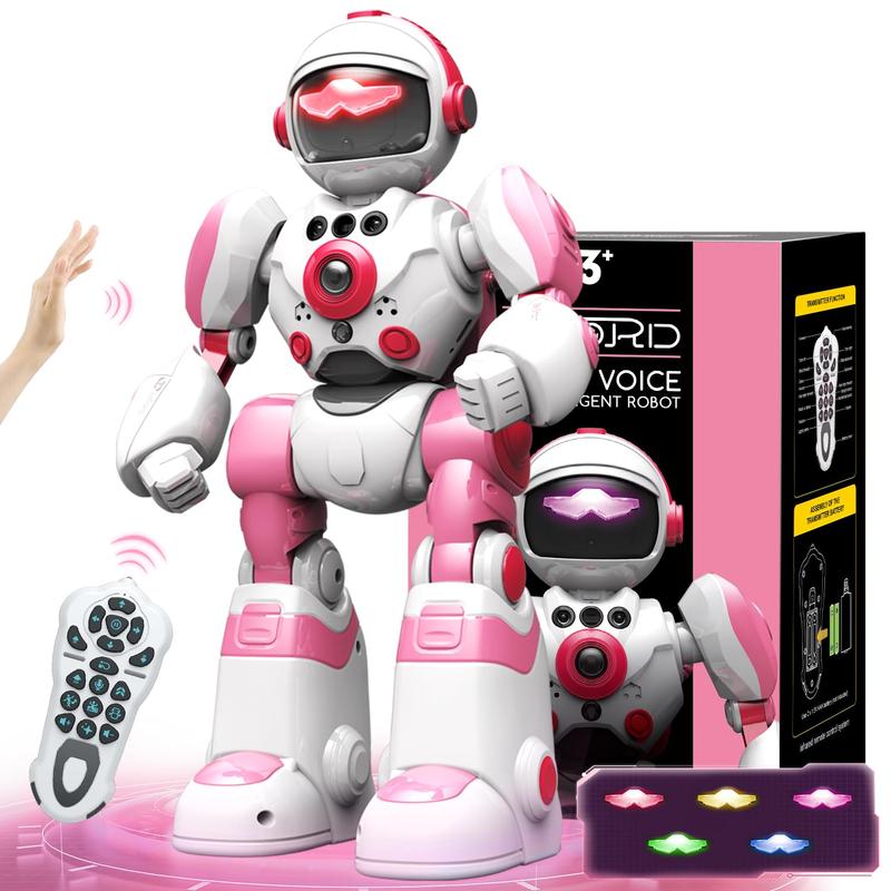 (Remote control toy 4-piece color set, robot + toy dog) Robot Dog Toys for Girls Toys Interactive Robot Toy FollowMe Robot for Kids 3-7 Intelligent Remote Control Dog with Sing Dance AI Robotics for Kids Age 3 4 5 6 7 Chrismas Birthday Gifts Girls