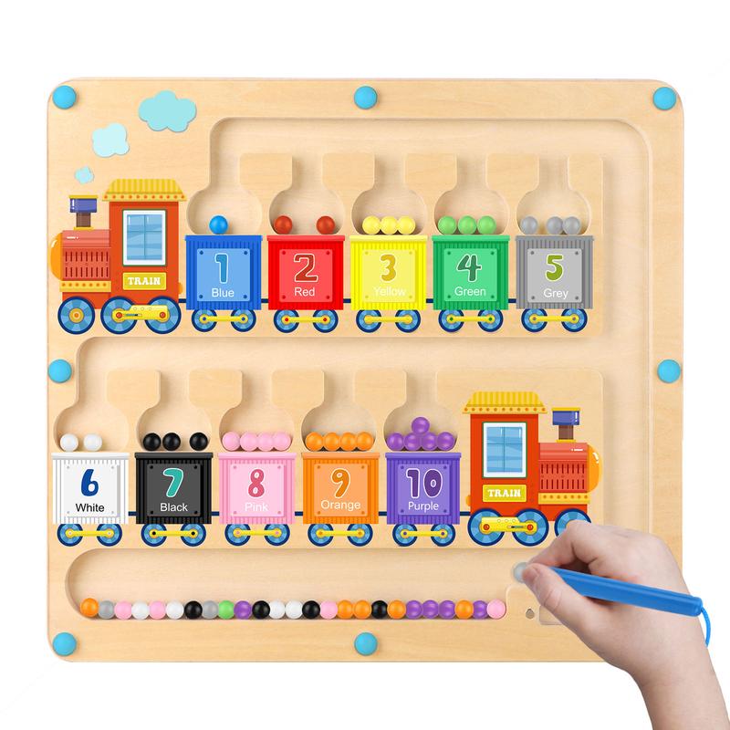 Magnetic Color and Number Maze - Montessori Toys for 3+ Year Old,Learning Educational Fine Motor Travel Toys for Toddlers Preschoolers Boys Girls,Magnetic Puzzle Toys for Toddler Kids montessori busy board