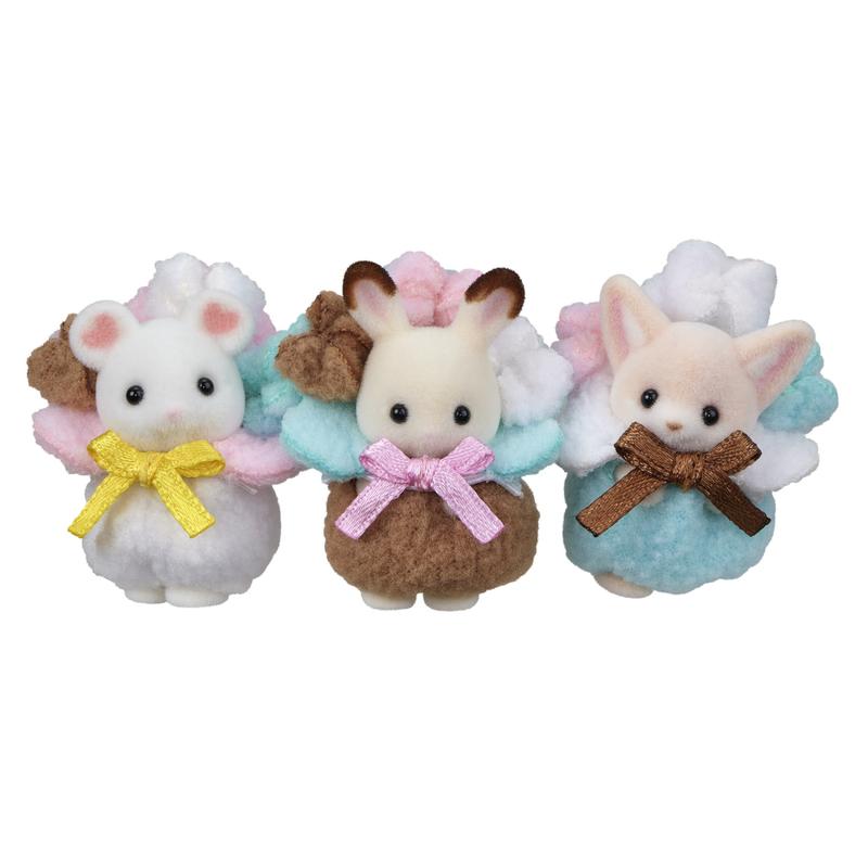 Calico Critters Teeny Popcorn Pals, Set of 3 Collectible Doll Figures, Online Exclusive