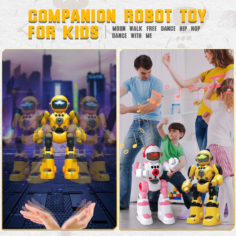 (Remote control toy 4-piece color set, robot + toy dog) Robot Dog Toys for Girls Toys Interactive Robot Toy FollowMe Robot for Kids 3-7 Intelligent Remote Control Dog with Sing Dance AI Robotics for Kids Age 3 4 5 6 7 Chrismas Birthday Gifts Girls