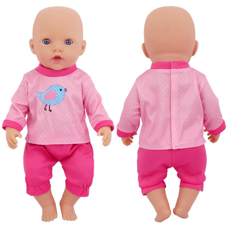 5 Sets Baby Doll Clothes and Hat for 14-16 Inch Doll, Alive Doll Outfits Playtime Jumpsuits Fit in 15 Inch Dolls Reborn,10 Pcs in Total Doll Clothes and Accessories for 18 Inch Doll