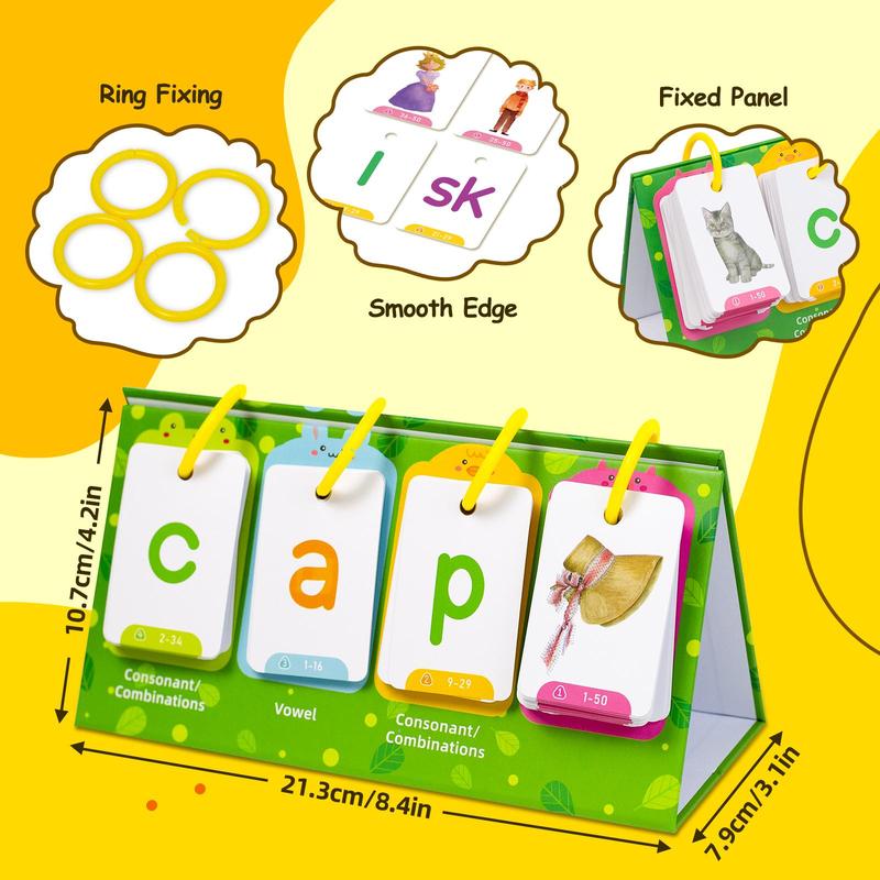 Alphabet Learning Flash Card, 2 Counts set Special Education Learning Card, Educational Card for Speech Therapy Reading Manipulative Spelling