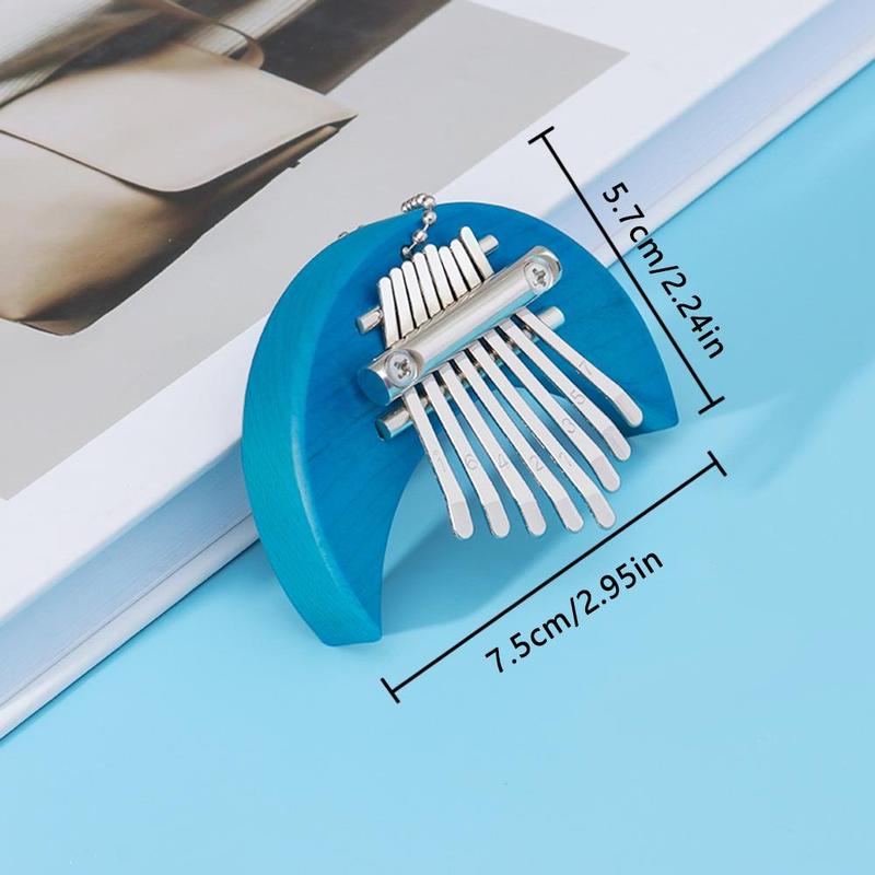 8-tone Moon Shaped Mini Thumb Piano, Portable Kalimba Finger Piano, Musical Instrument For Beginners