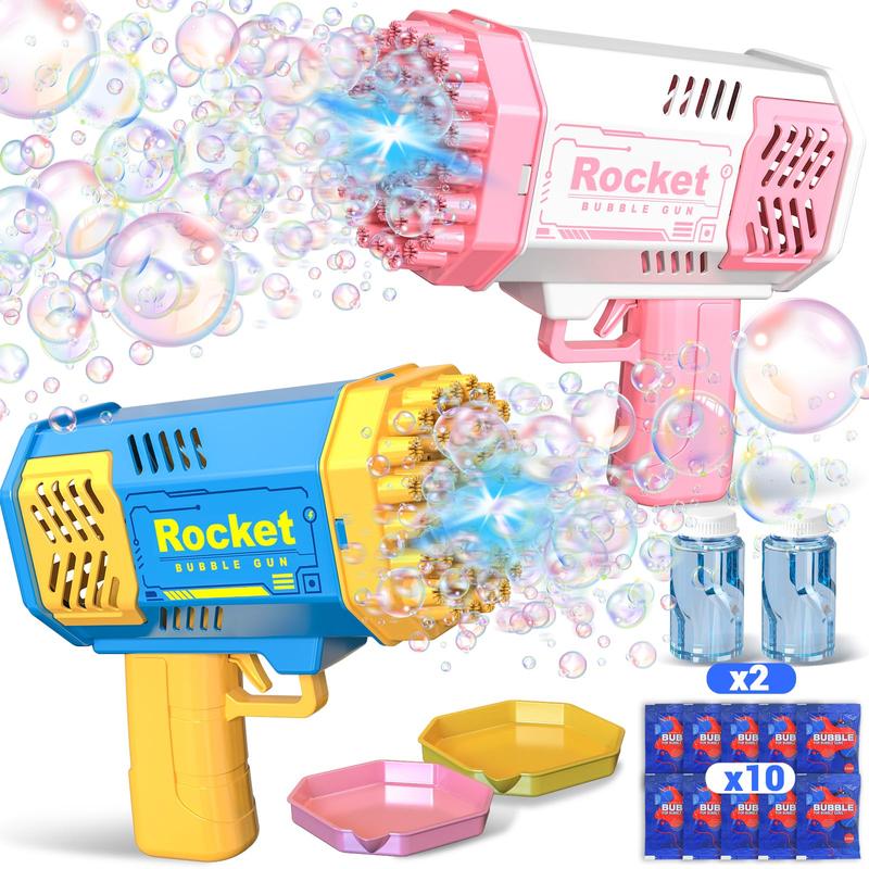 Bubble Machine Gun for Kids Toddlers with Bubble Solution, Toys for 3-8 Year Old Boys Girls, Toddler Outdoor Toys for Kids Ages 4-8, Gifts for 3 4 5 6 7 8 Year Old Boy Girl Birthday, Summer Toys