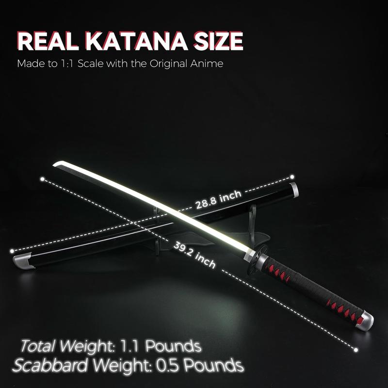 Light Up Demon Slayer Sword, 40-Inch Cosplay Anime Sword Fans Gfit(Tanjirou)