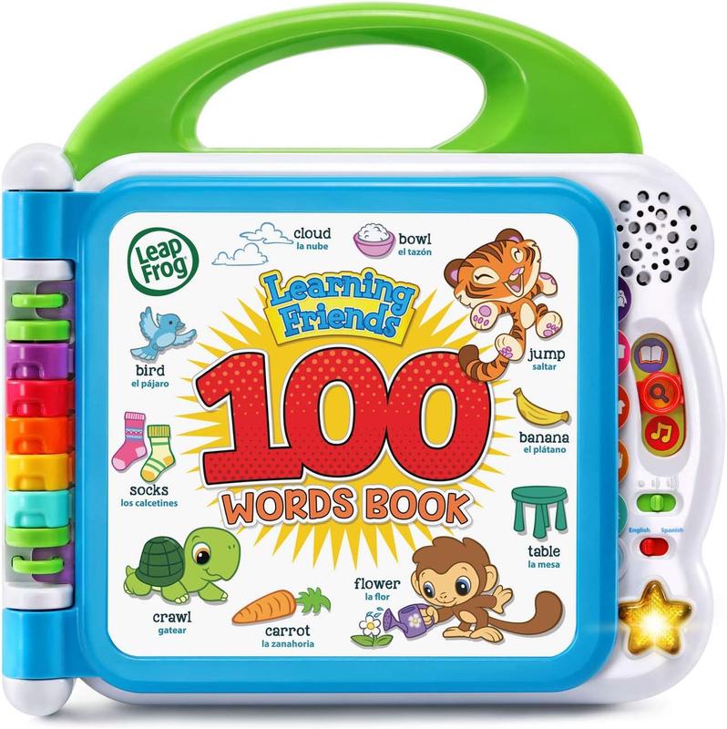 LeapFrog Learning Friends 100 Words Book: Interactive Educational Toy, Green - Educational Toy for Kids