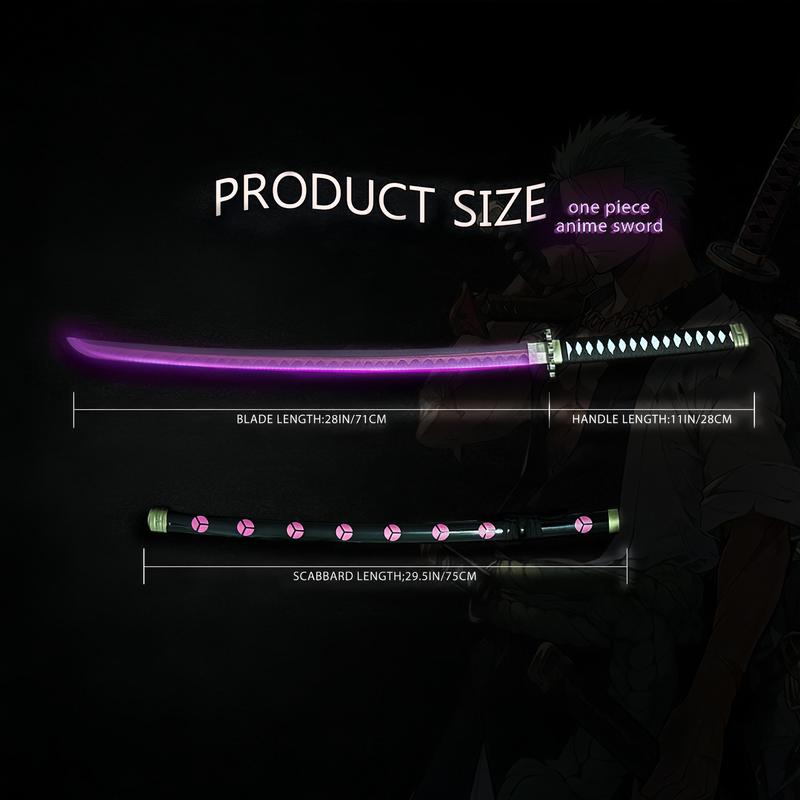 2.0 Upgraded Light Up One Piece Roronoa Zoro Sword - 40 inches Plastic Anime cosplay prop