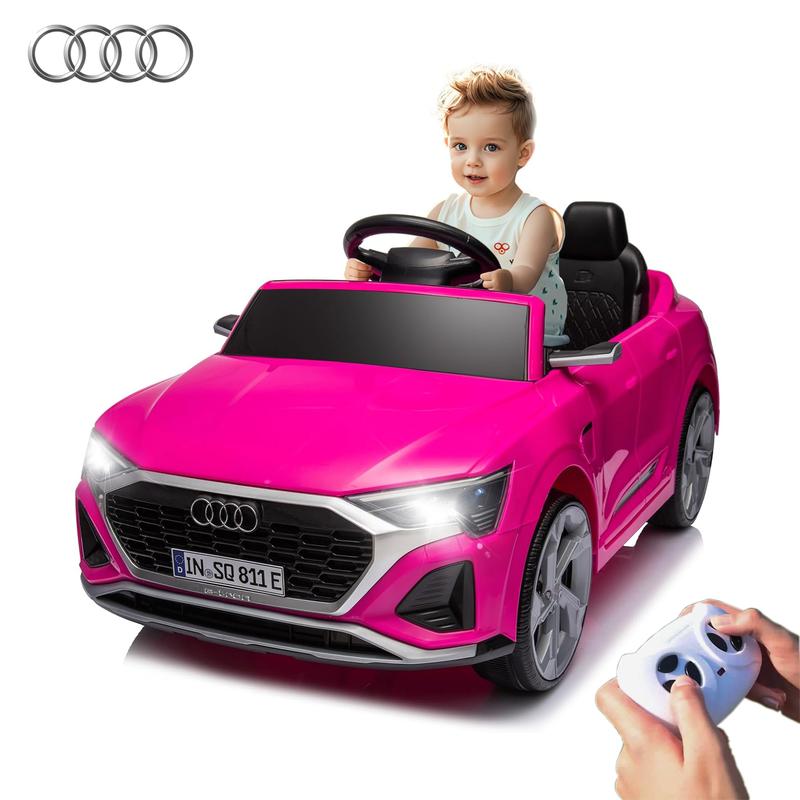 Licensed Audi SQ8 12V Kids Ride-On Car with Remote Control, Dual Drive, Adjustable Speed, Music, LED Lights, Suspension, for Kids Ages 3-6 perfect halloween