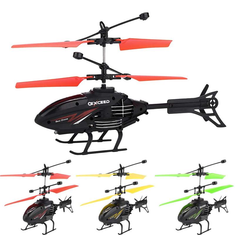 Helicopter with Led Light Rc Helicopter Outdoor Mini RC Infraed Induction Helicopter Aircraft Flashing Light Helicopter Christmas Gifts for Men Helicopter Drones for Kids 8-12