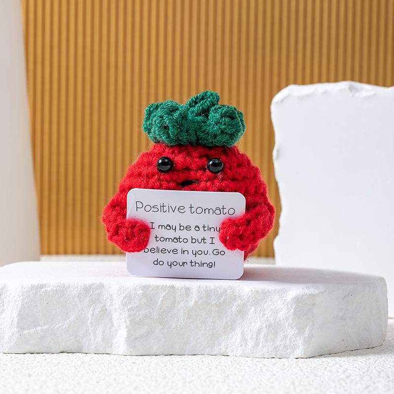 Decorative Flowers, Plants & Fruit Funny Positive Pickle Home Decorations Crochet Gifts Encouragement Birthday Gifts, Christmas Stocking Stuffers，Fruits and vegetables