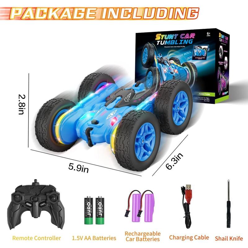 Remote Control Toys for 5 6 7 8 Year Old Boys, Excellent Racing Speed RC Stunt Cars Toys for Girls Boys Christmas Gift