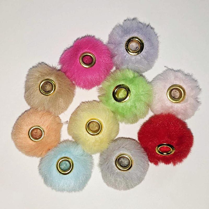 Fluffy Fuzzy Rondelle (Abacus) Spacer Beads ~ Mix Set ~ For Making Wristlets, Pens, Keychains, Bag Tags and More