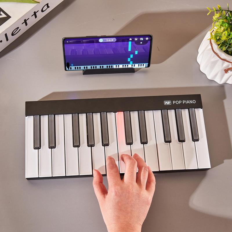 Smart Piano Keyboard, Portable Bluetooth-compatible Keyboard with 800 Songs APP, Music Accessories for Beginners & Music Lovers