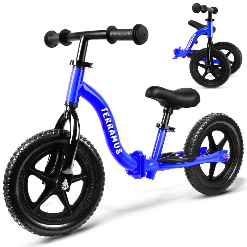 TERRAMUS Kids Balance Bike 2 Year Old, Toddler Bike for 24 Months to 5 Years Old Girls Boys, Early Learning Interactive Push Bicycle with Steady Balancing, Birthday Gift with Adjustable Handlebar Seat balance bike