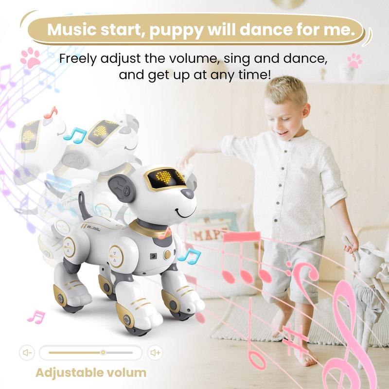 Children's Intelligent Voice Dialogue Charging Robot Dog Touch Sensing Song Dance Programming Remote Control Robot Educational Toy