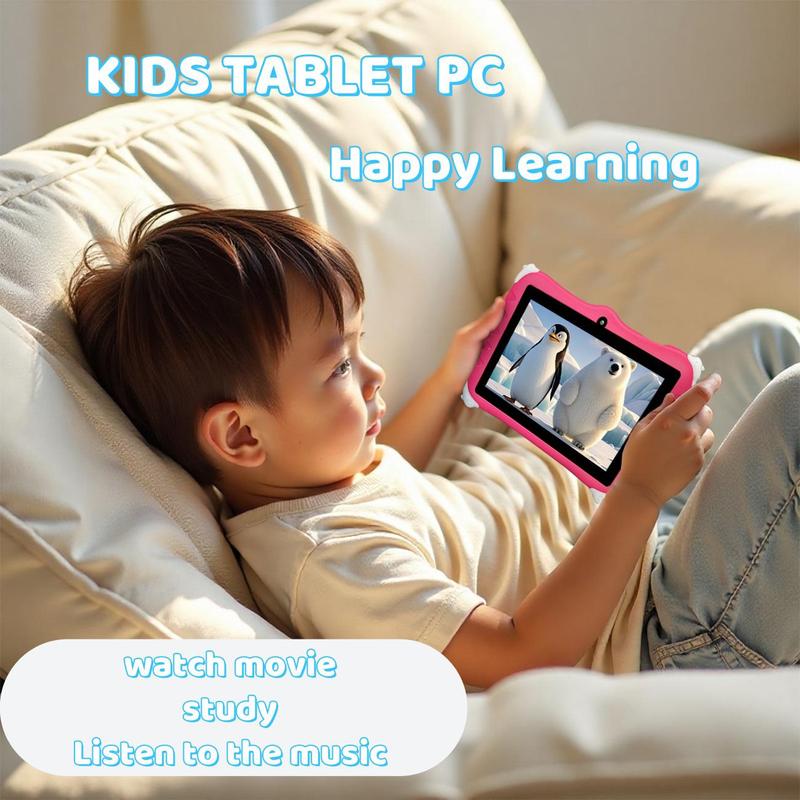 7 Inch Student Tablet, Cute Cartoon Design Tablet with Parental Control, Educational Tablet for Students, Idea Gift for Boys & Girls