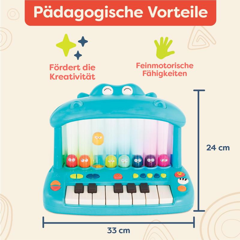 Musical Toy Keyboard – Play Piano – Songs, Sounds & Lights – Musical Instrument Frogs Piano Toy