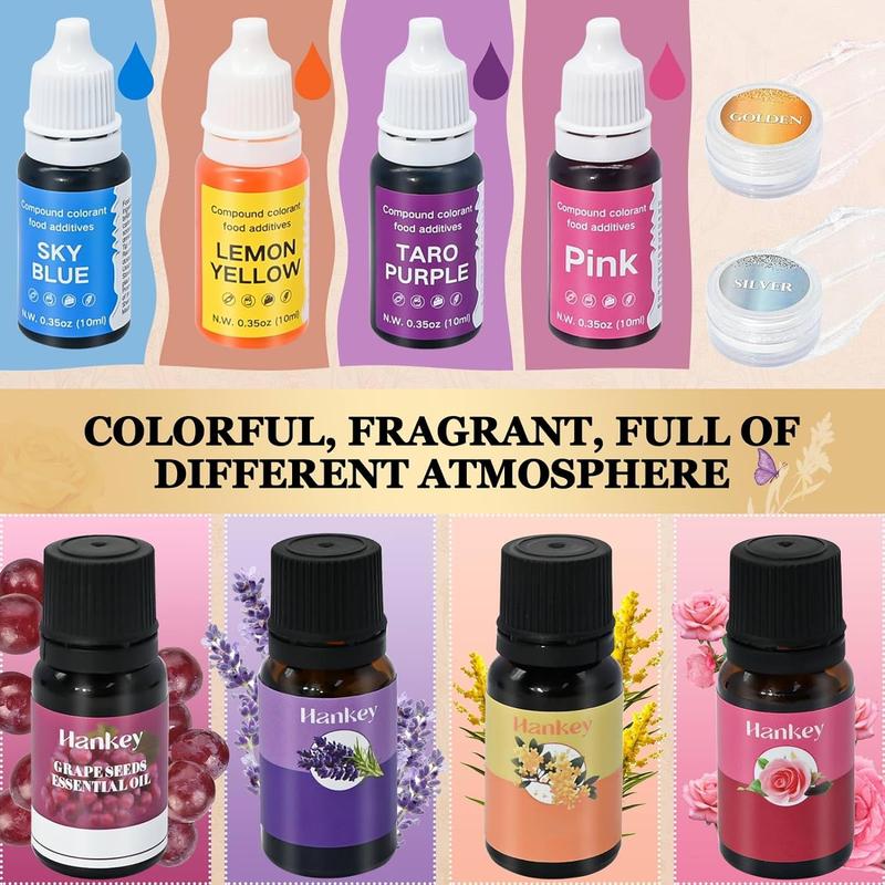 Soap Making Supplies - Melt and Pour Soap Base, Molds, Colorants, Fragrances, Glitter, Dried Flowers, DIY Kits for Adults