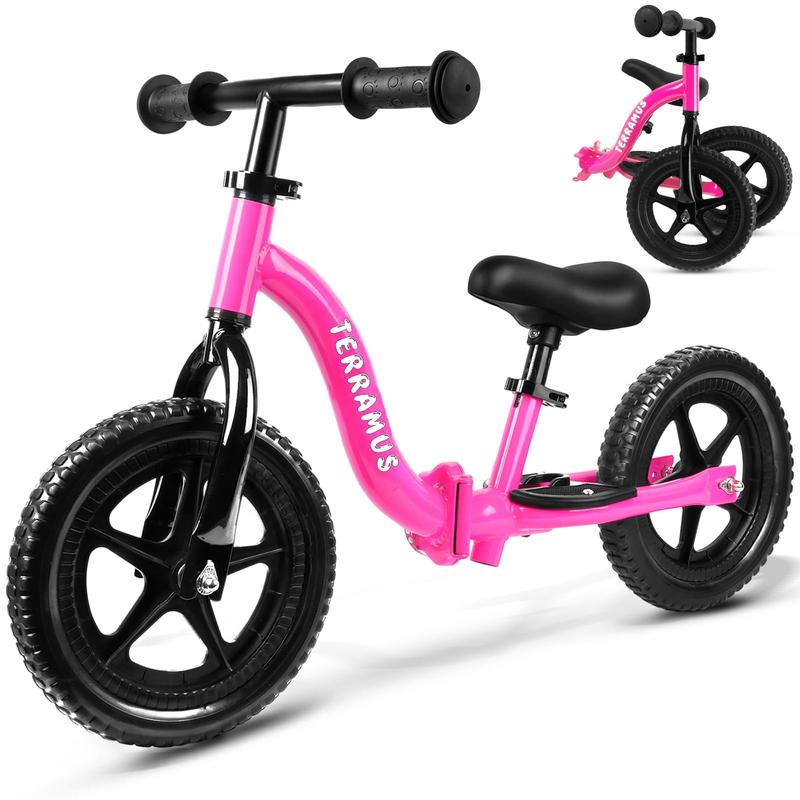 TERRAMUS Kids Balance Bike 2 Year Old, Toddler Bike for 24 Months to 5 Years Old Girls Boys, Early Learning Interactive Push Bicycle with Steady Balancing, Birthday Gift with Adjustable Handlebar Seat balance bike