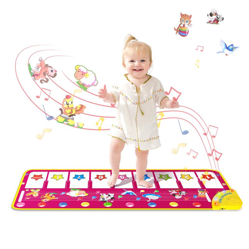 Dance Mat Music Toy, Touch Play Electronic Dance Pad Dance Piano Mat - Musical  Animal Keyboard Touch Play Mat Interactive Piano Play Mat for Boys Girls,Christmas Birthday Gifts