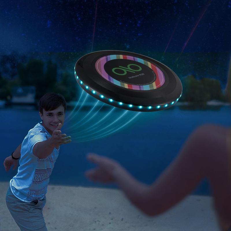 2 Counts LED Light Up Frisbee - Glow in the Dark Frisbee for Adults, Perfect for Frisbee Adventures Day and Night - Easy to Use, Great for Camping Play