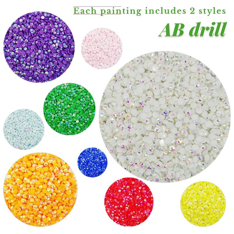 DIY Artificial Rhinestones Arts Painting Kit Without Frame, Two-faced Girl Pattern DIY Painting, Handmade Craft Wall Art Decoration