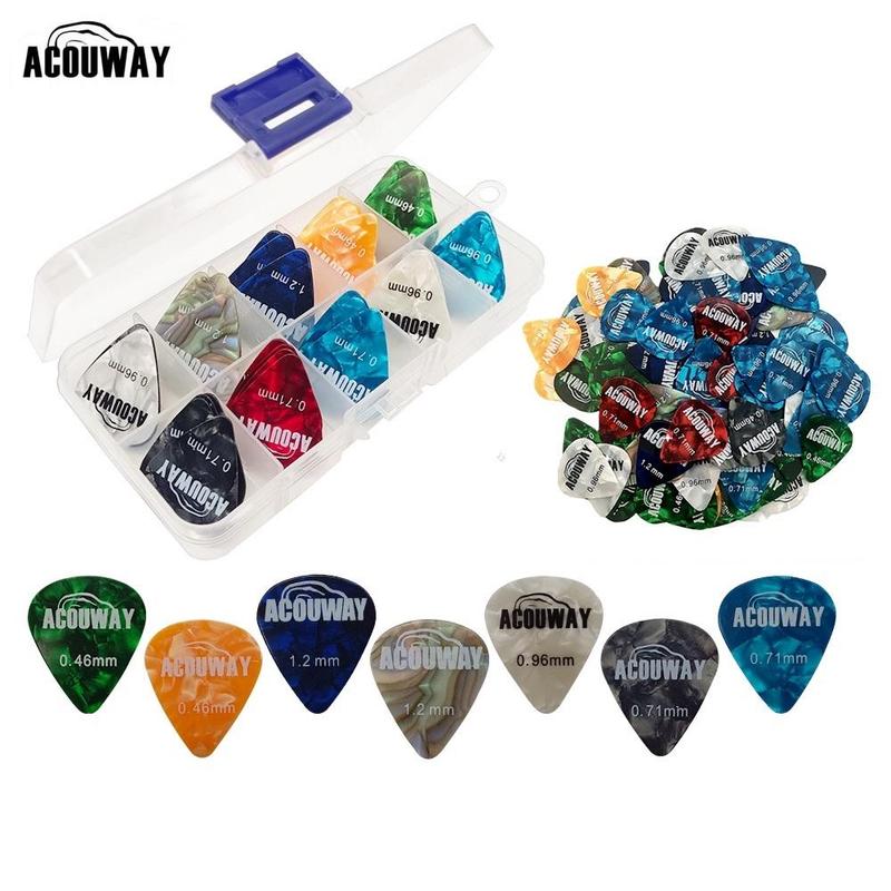 Multicolor Guitar Picks with Storage Box, 30pcs set Durable Guitar Picks with Storage Case, Guitar Accessories, Christmas Gift