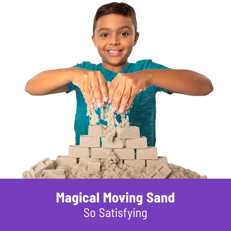 Kinetic Sand, Construction Site Folding Sandbox Playset with Vehicle and 2lbs Kinetic Sand, for Kids Aged 3 and up