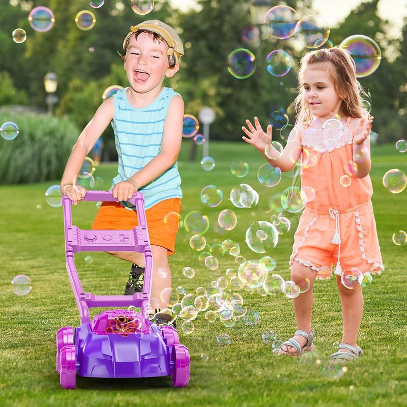 Pink and Purple Bubble Lawn Mower , Bubble Machine, Outdoor Toys,  Christmas, Easter Birthday Gifts