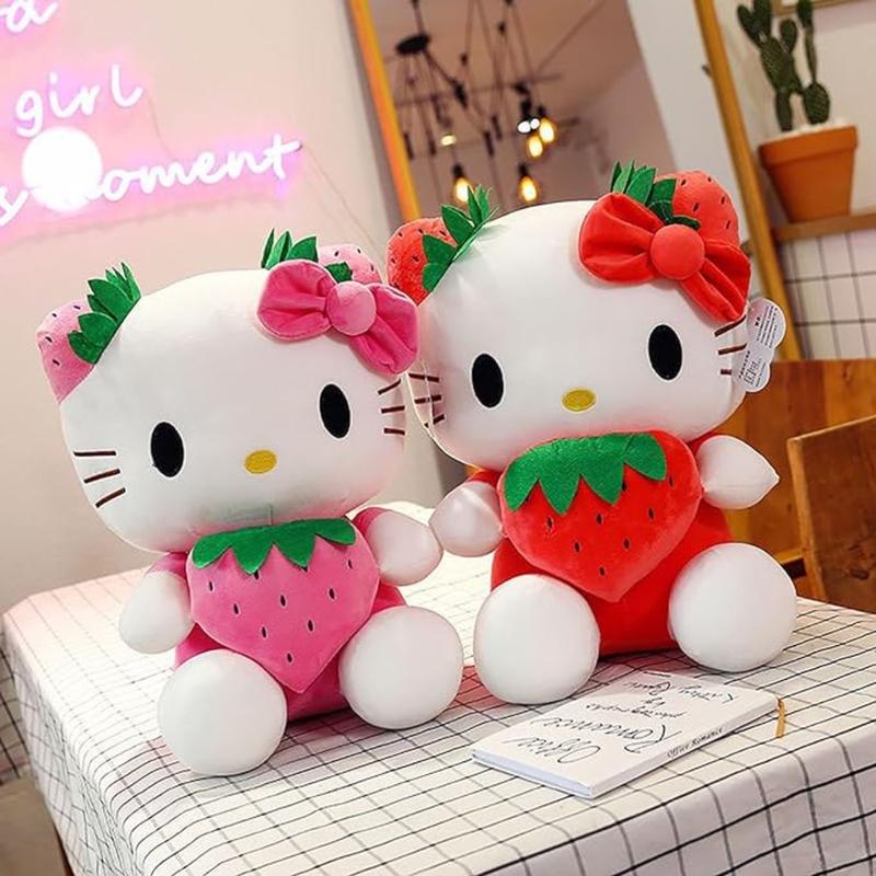 Kitty Plush Toys,Kawaii Cartoon Kitty Plush Doll Stuffed Animals Toy,Cute Kitty Cat Soft Plush Pillow Birthday Gifts for Girls