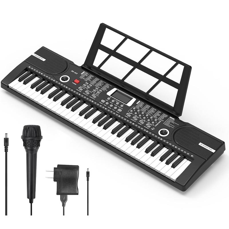 61 Key Music Electronic Keyboard Electric Digital Piano Organ with Stand & Mic