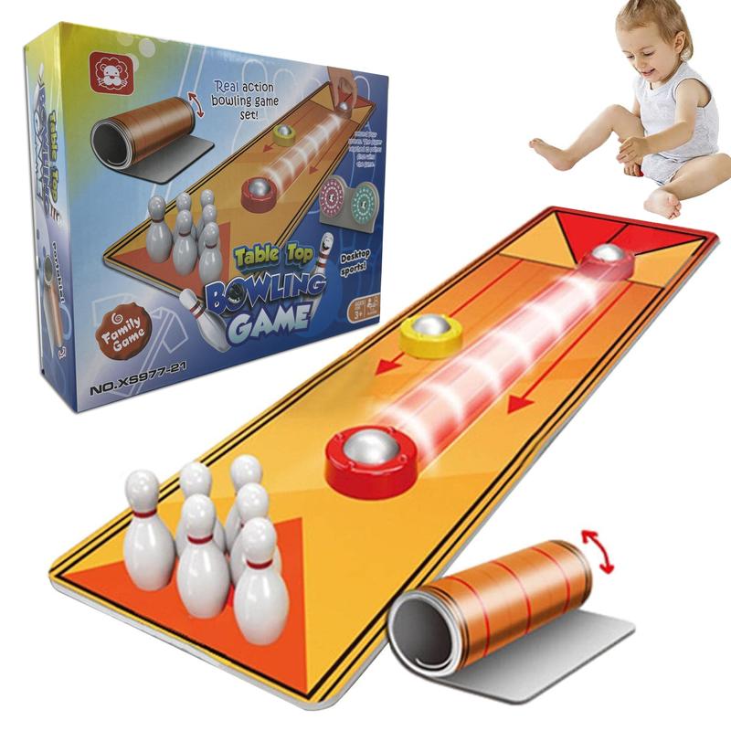 Tabletop Bowling Set ,Mini Bowling Set Games ,Portable Mini Tabletop Games,Portable Mini Tabletop Games for Kids and Adults, Indoors and Outdoors