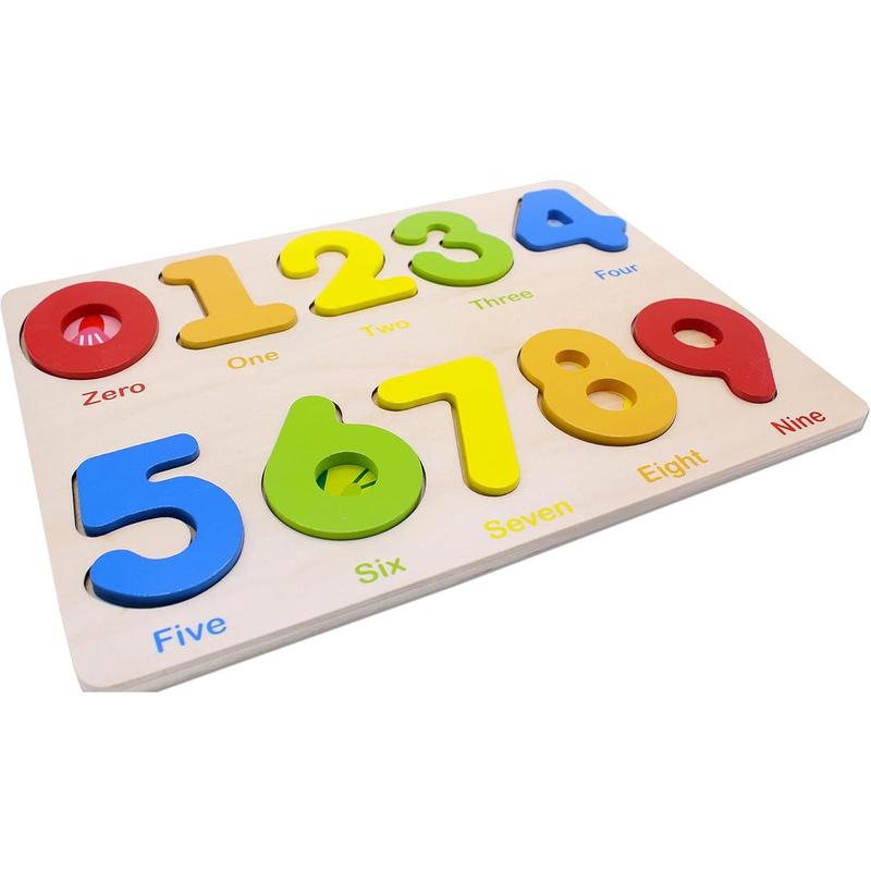 Wooden Preschool Learning Number Puzzles Toys Educational Toys