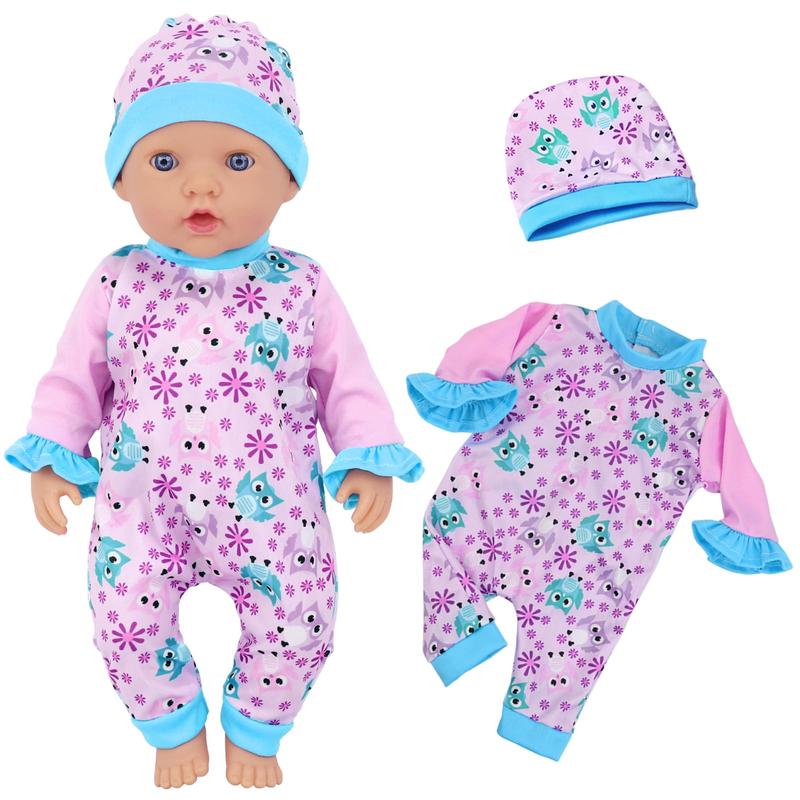 5 Sets Baby Doll Clothes and Hat for 14-16 Inch Doll, Alive Doll Outfits Playtime Jumpsuits Fit in 15 Inch Dolls Reborn,10 Pcs in Total Doll Clothes and Accessories for 18 Inch Doll