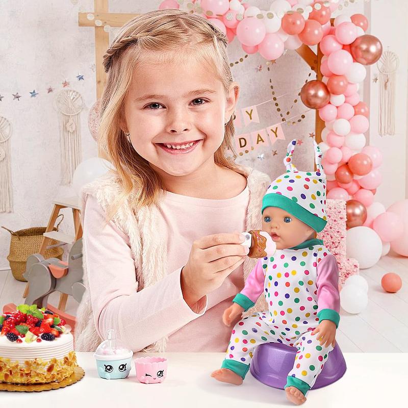 5 Sets Baby Doll Clothes and Hat for 14-16 Inch Doll, Alive Doll Outfits Playtime Jumpsuits Fit in 15 Inch Dolls Reborn,10 Pcs in Total Doll Clothes and Accessories for 18 Inch Doll