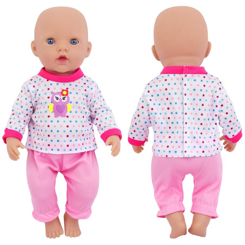 5 Sets Baby Doll Clothes and Hat for 14-16 Inch Doll, Alive Doll Outfits Playtime Jumpsuits Fit in 15 Inch Dolls Reborn,10 Pcs in Total Doll Clothes and Accessories for 18 Inch Doll