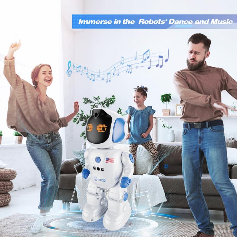 Contixo Remote Control Robot for Kids - Singing Dancing Programmable RC Toy Age 6-12 Gesture Sensing remote control