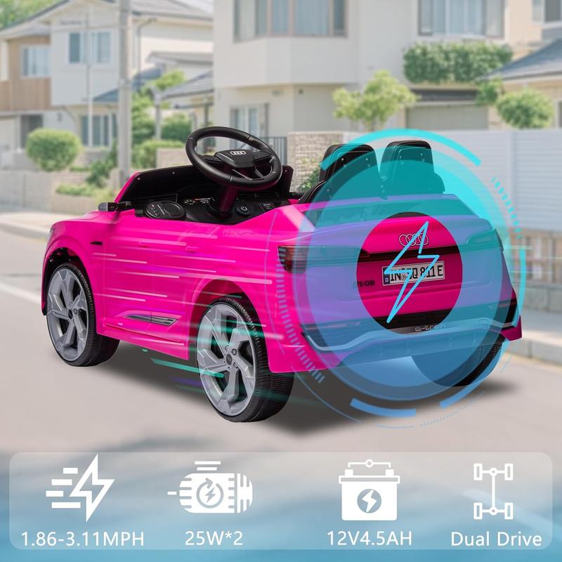 Licensed Audi SQ8 12V Kids Ride-On Car with Remote Control, Dual Drive, Adjustable Speed, Music, LED Lights, Suspension, for Kids Ages 3-6 perfect halloween