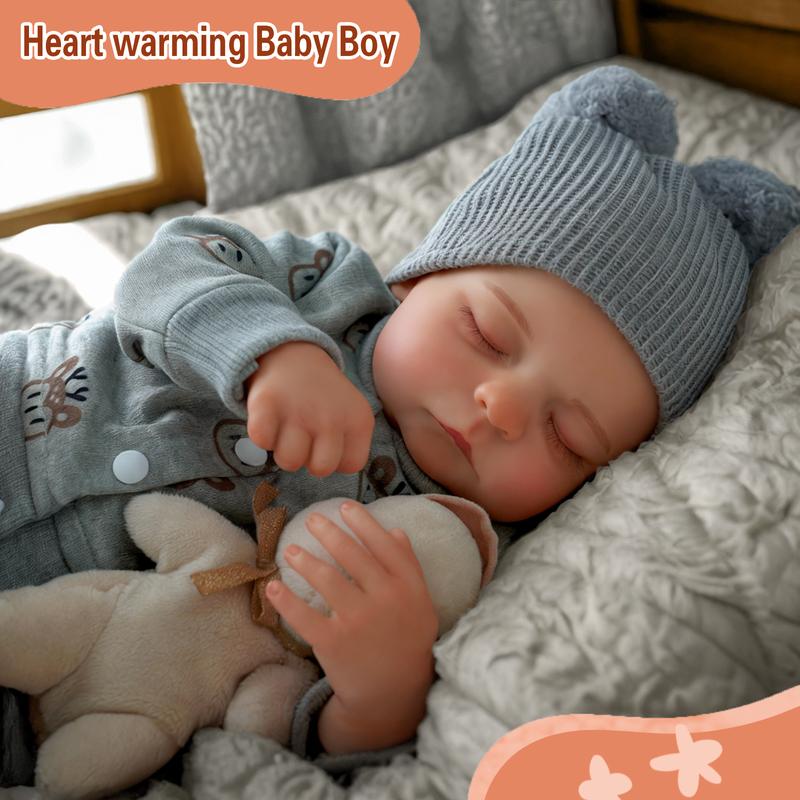 Babeside Lifelike Reborn Baby Dolls Boy - 17-Inch Soft Body Realistic-Newborn Full Body Vinyl Anatomically Correct Real Life Baby Dolls with Toy Accessories for Kids Age 3 4 5 6 7 +