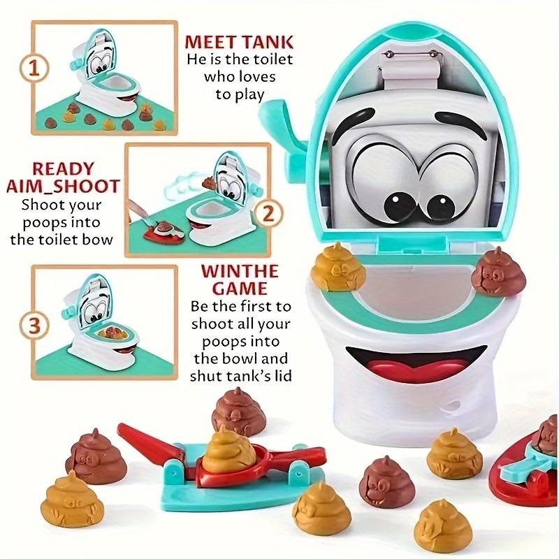 Interactive Poop Shooting Game Set For Ages 3-6 and Family Fun Plastic Poop Launcher Toy Fun Playground Game, Ideal for Holiday Gifts. christmas  miniatures