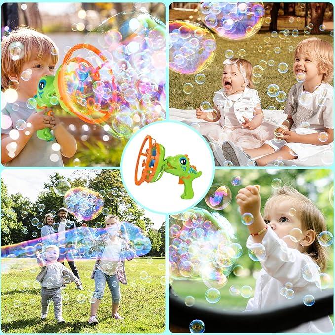 Bubble Machine, Dinosaur Bubble Machines for Children, Toy with Bubble Solution, Boys Girls Games Garden Outdoor Easter Gifts Toy Bubble Machine 3 4 5 6 7 8 Years