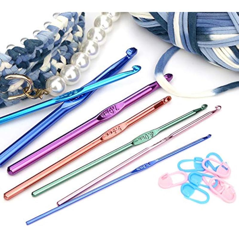 14PCS Aluminum Crochet Hooks Knitting Needles Craft Yarn 2.0mm 2.5mm 3.0mm 3.5mm 4.0mm 4.5mm 5.0mm 5.5mm 6.0mm 6.5mm 7.0mm 8.0mm 9.0mm 10.0mm